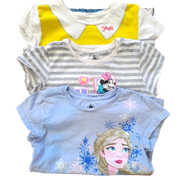 Disney  Girls' 3 Pack Short Sleeve Graphic T shirts size 7-8 - Picture 1 of 12